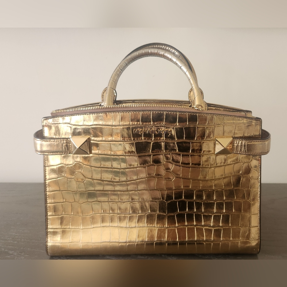 Michael Kors Gold Crocodile Tote